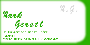 mark gerstl business card
